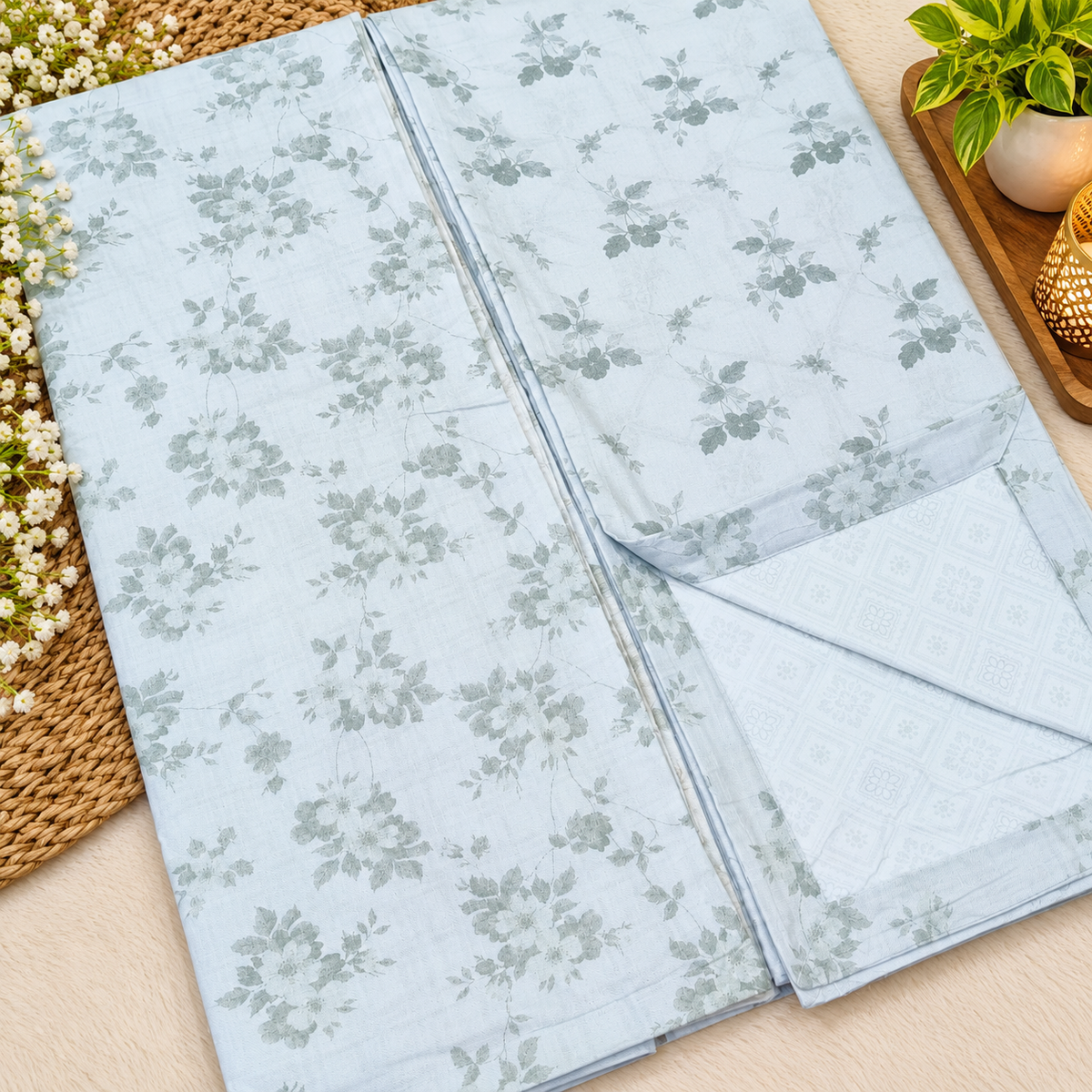 Navrang Pure Cotton Soothing Single Duvet  Pair (TEHAR)