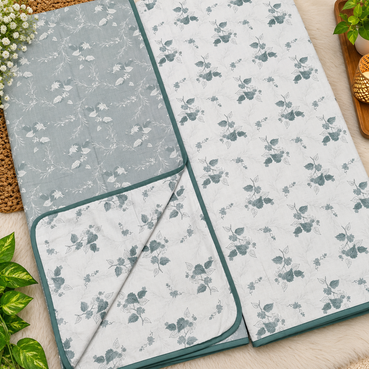Blissed Pure Cotton Soothing Single Duvet Covers Pair (TEHAR)