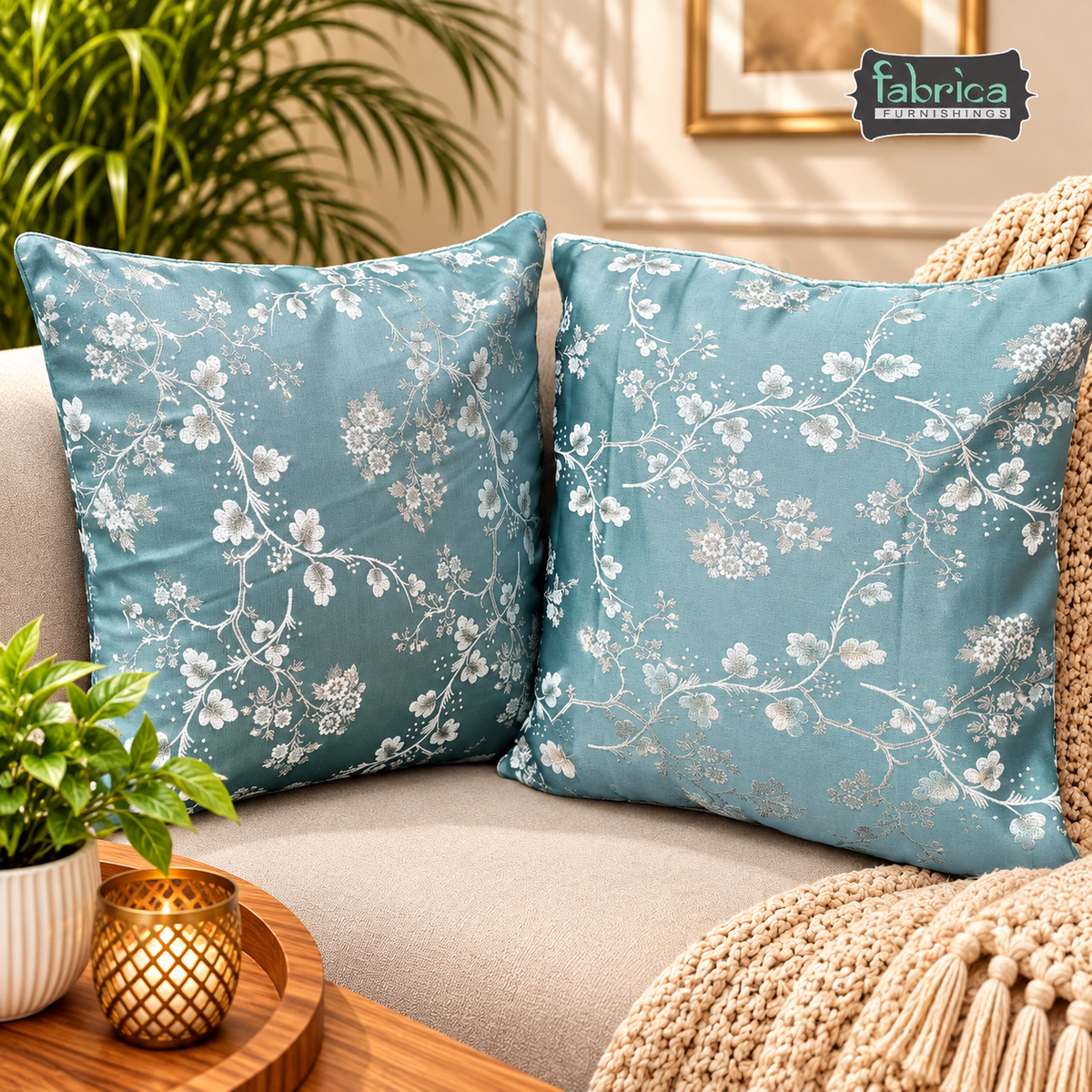 Anita's Royal Embroidered Designer Cushion cover 5 Pcs Set