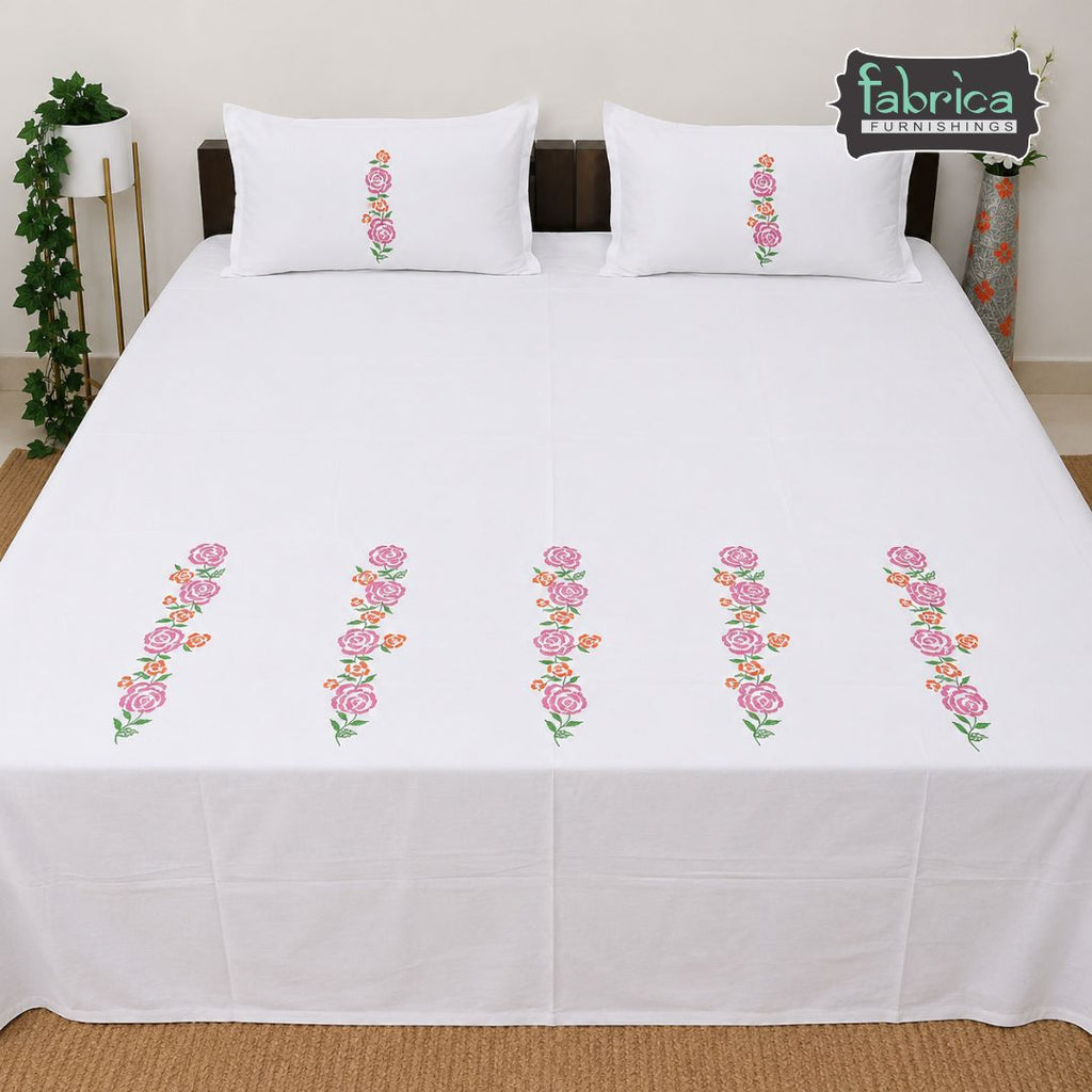 Decor Classic Embroider Cotton Designer King Size Bed Sheets