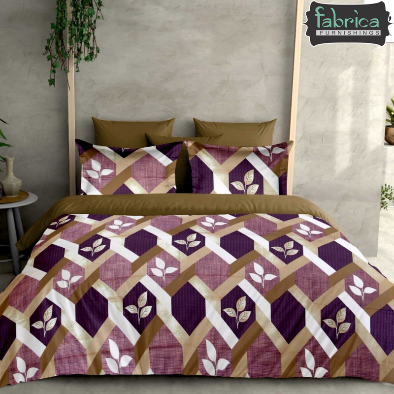 Fabby Decor Designer Print Cotton Double Bed Super King Size Bed Sheets