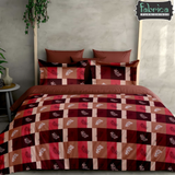 Fabby Decor Designer Print Cotton Double Bed Super King Size Bed Sheets