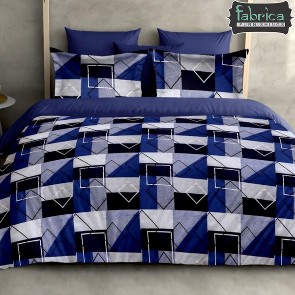Fabby Decor Designer Print Cotton Double Bed Super King Size Bed Sheets