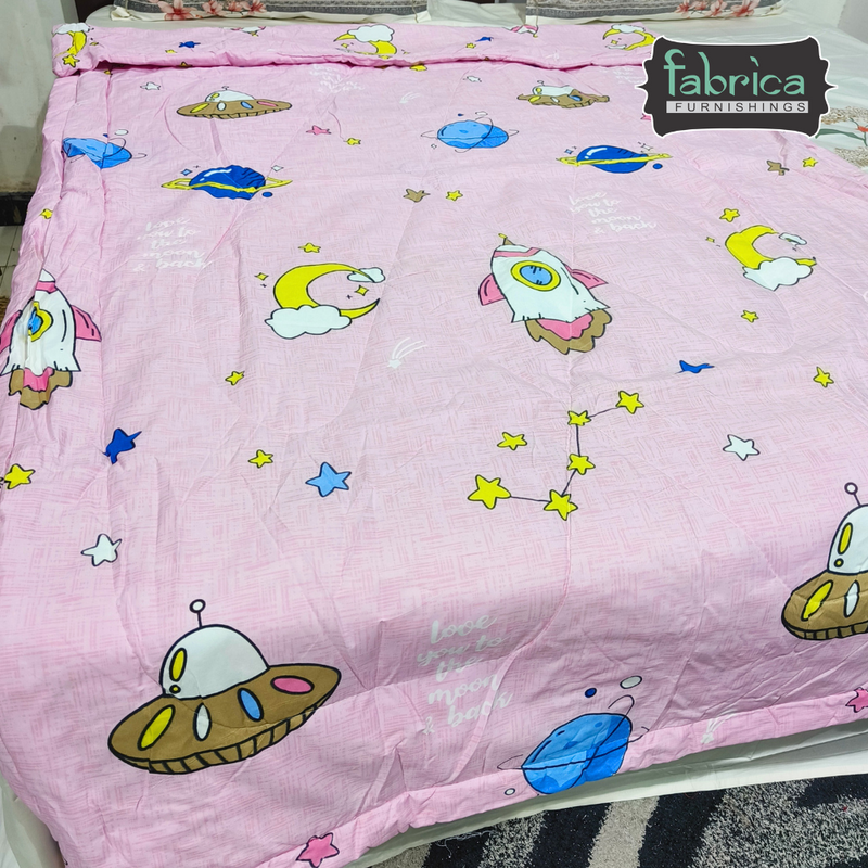Fabby Cartoon Print Single bed Comforter(Quilt)