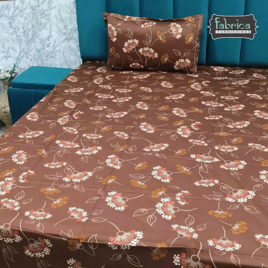 Hosta Printed Pure Cotton Single Bed Sheet