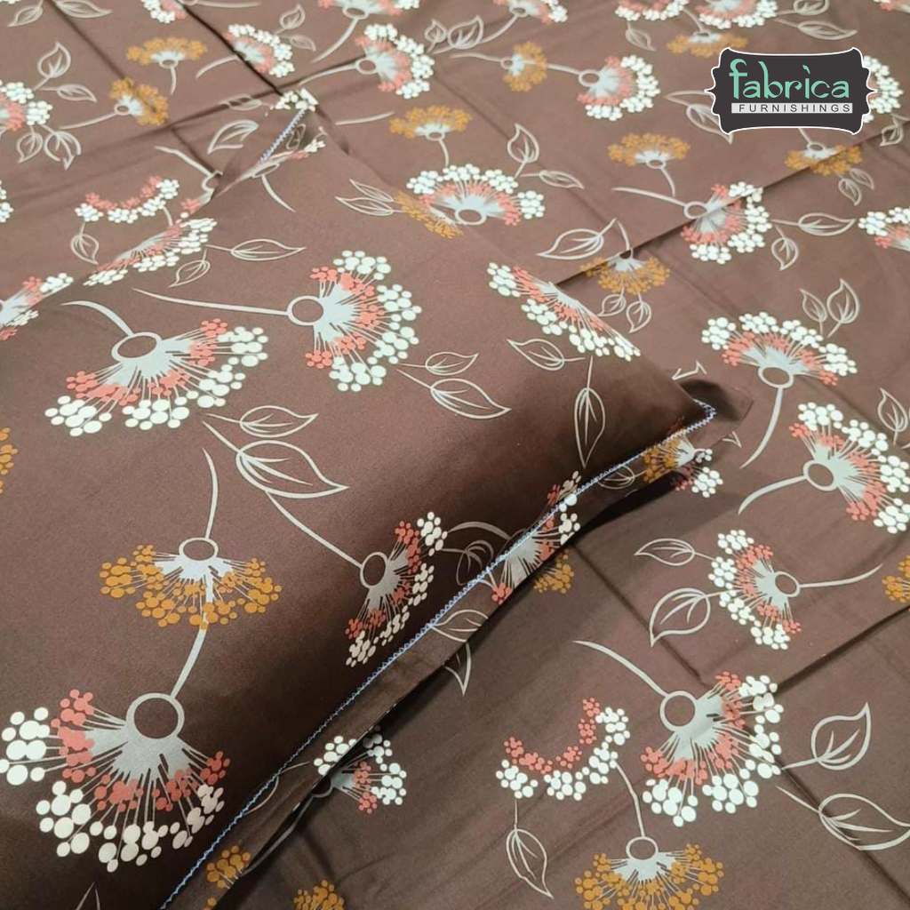 Hosta Printed Pure Cotton Single Bed Sheet