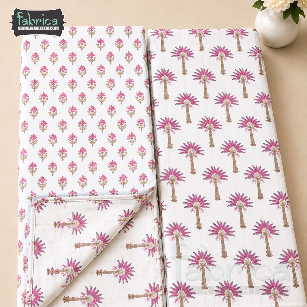 Gulzar Floral Elegance Pure Cotton 2-Pcs Single Dohar Set