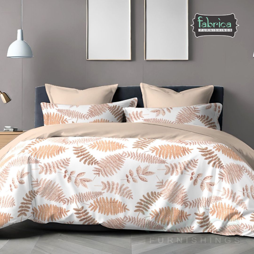 Boutique Autumn Fern Premium Cotton Bedsheet Set
