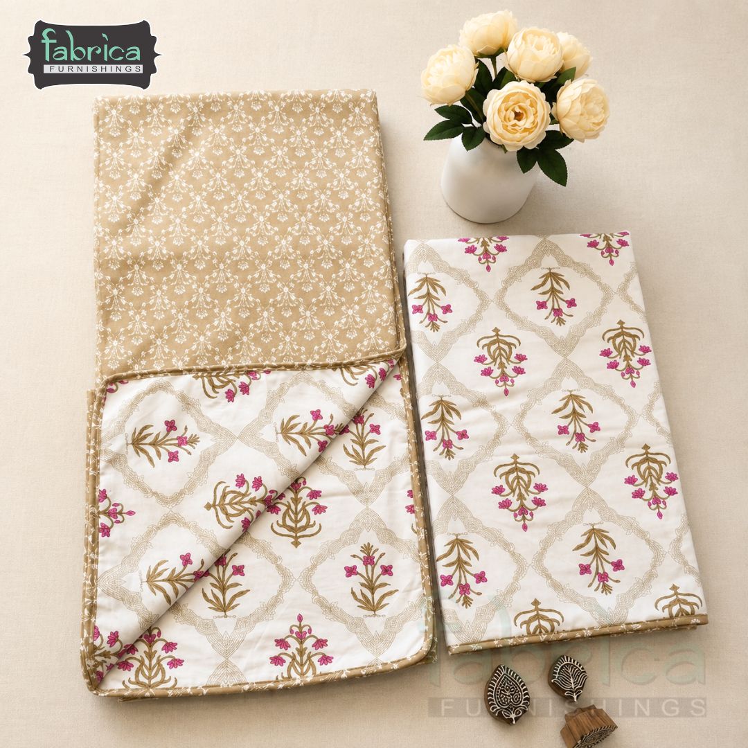 Gulzar Premium Floral Printed 2 Piece Single Bed Dohar Set