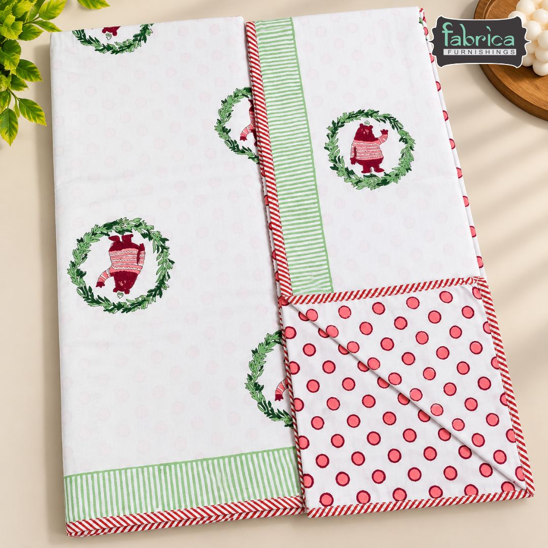 Tiny Bliss Premium Pure Mul-Mul Cotton Handblock Printed AC Dohar Pair