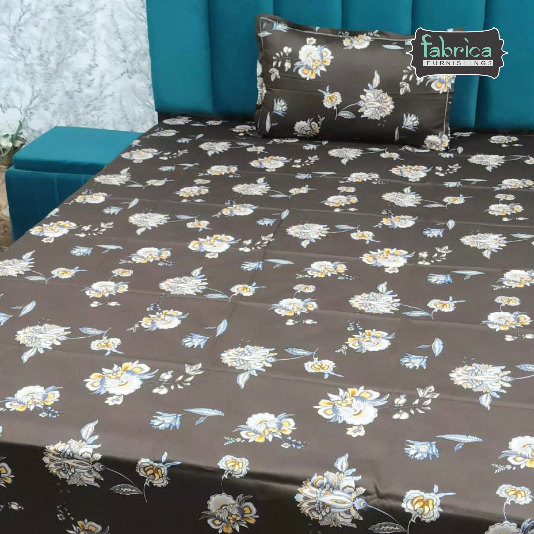 Hosta Printed Pure Cotton Single Bed Sheet