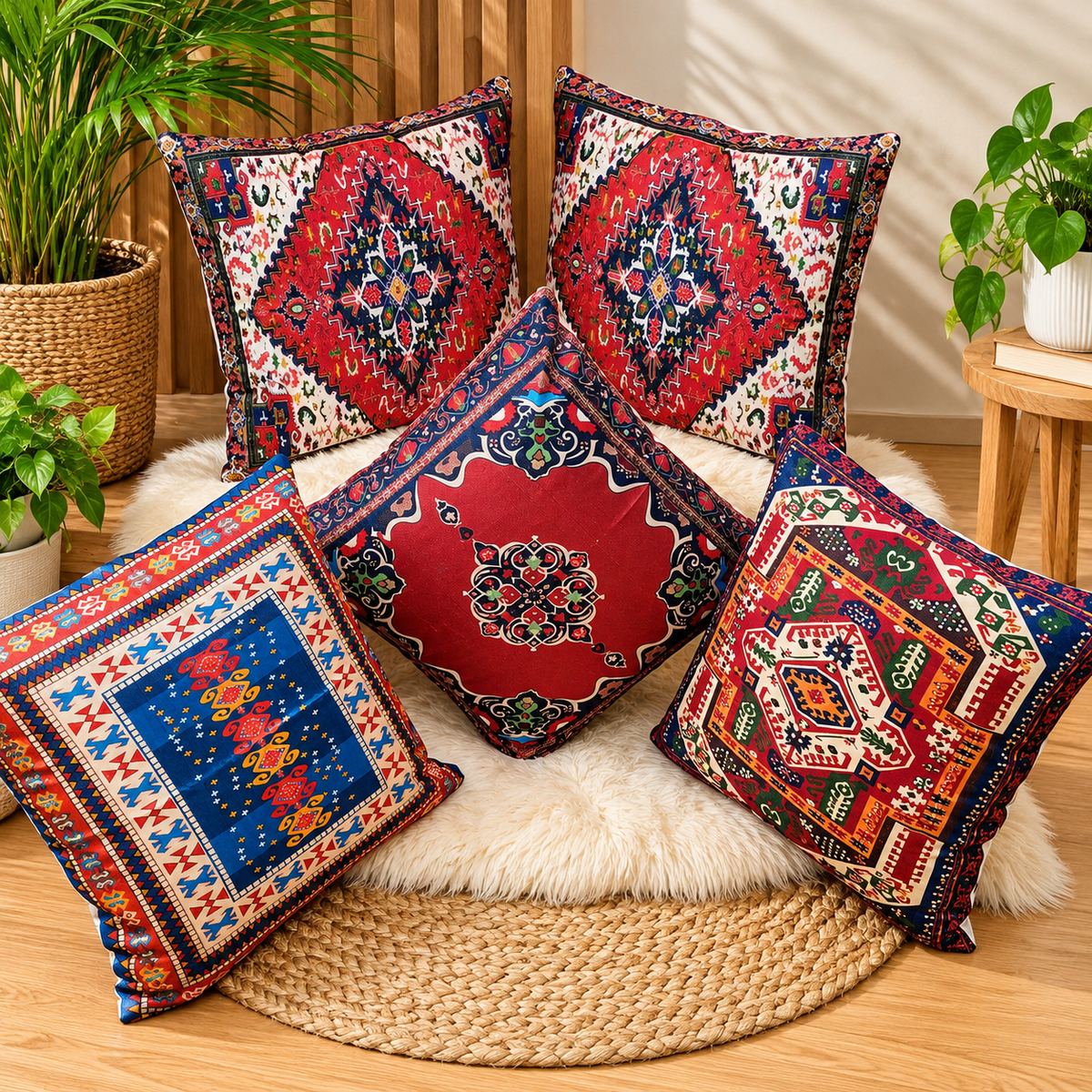 Anita's Royal Digital  Cushion Covers (SET OF 5).