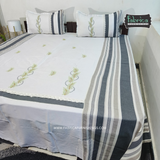 Fabby Decor Classic Embroider Cotton Designer Double Bed King Size Bed Sheets