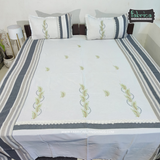 Fabby Decor Classic Embroider Cotton Designer Double Bed King Size Bed Sheets