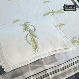 Fabby Decor Classic Embroider Cotton Designer Double Bed King Size Bed Sheets