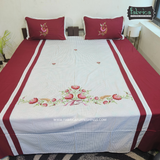Decor Designer Embroidery Kingsize Double  Bedsheet