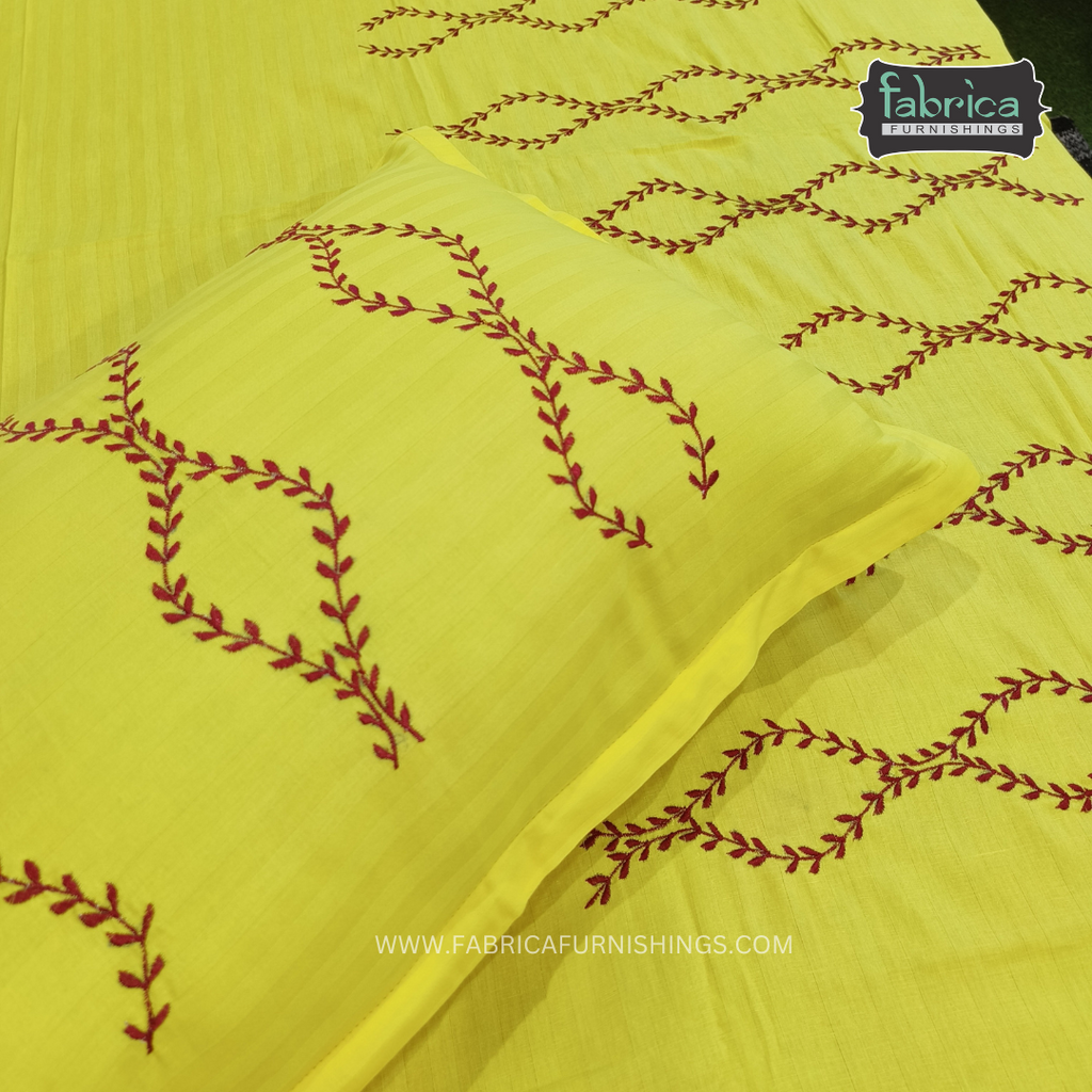 Decor classic Embroidery Kingsize Cotton Designer Bedsheet