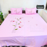 Fabby Decor Designer Embroidered king Size Bed Sheets