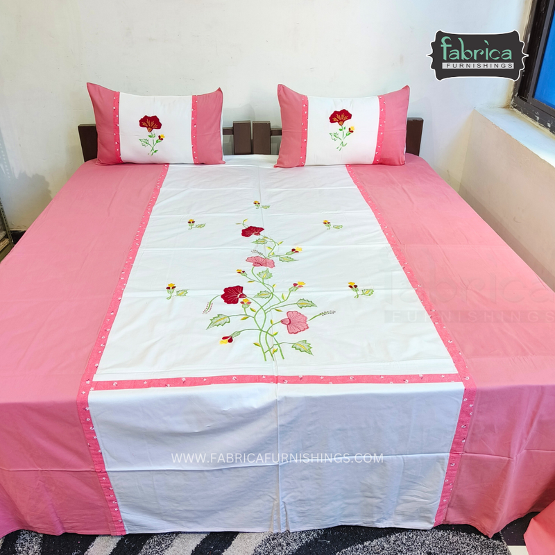 Fabby Royal Designer kingsize Embroidery Bedsheet