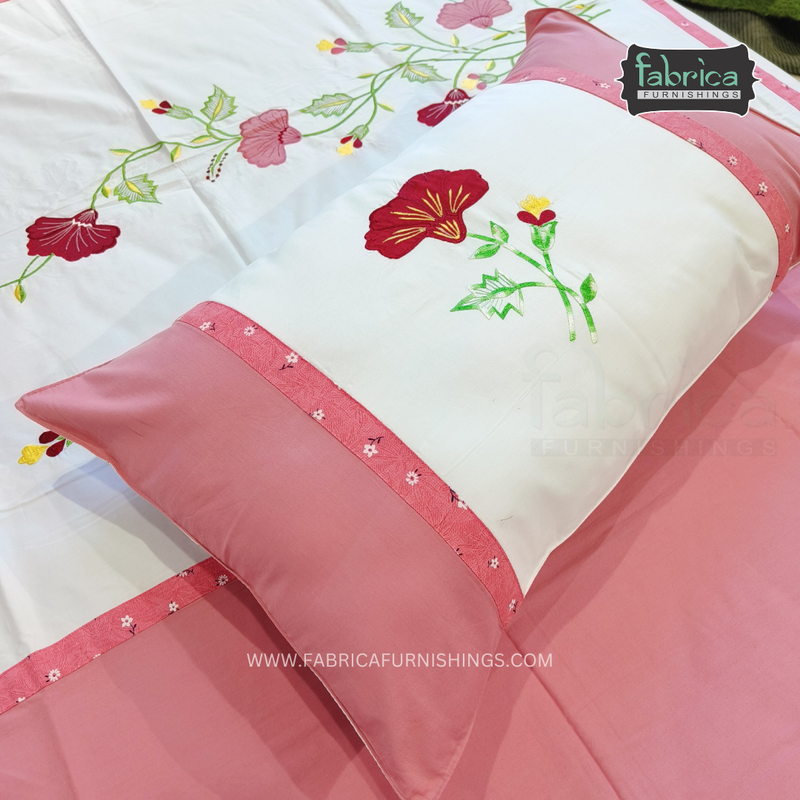 Fabby Royal Designer kingsize Embroidery Bedsheet