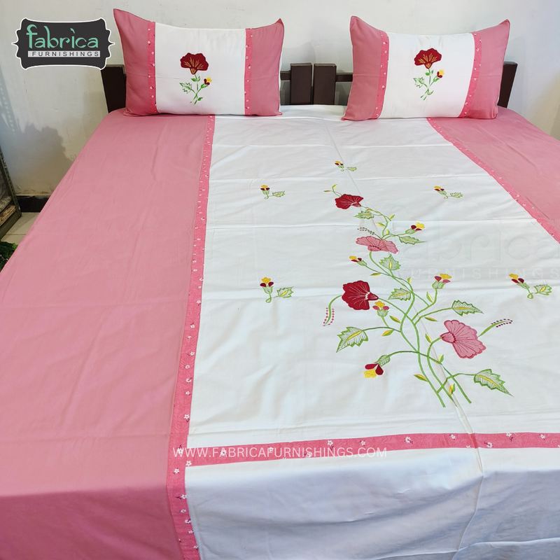 Fabby Royal Designer kingsize Embroidery Bedsheet