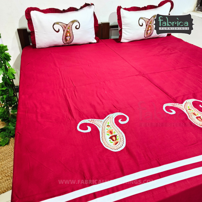 Fabby Royal Designer kingsize Embroidery Bedsheet