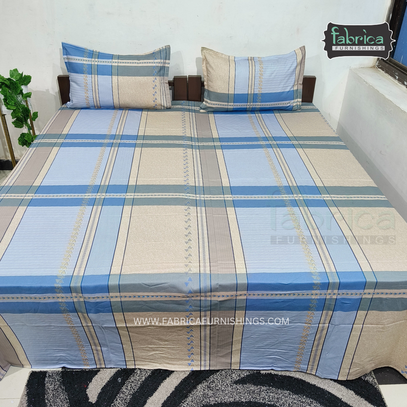 Fabby Decor Designer Super Kingsize Printed Pure Cotton Bedsheet