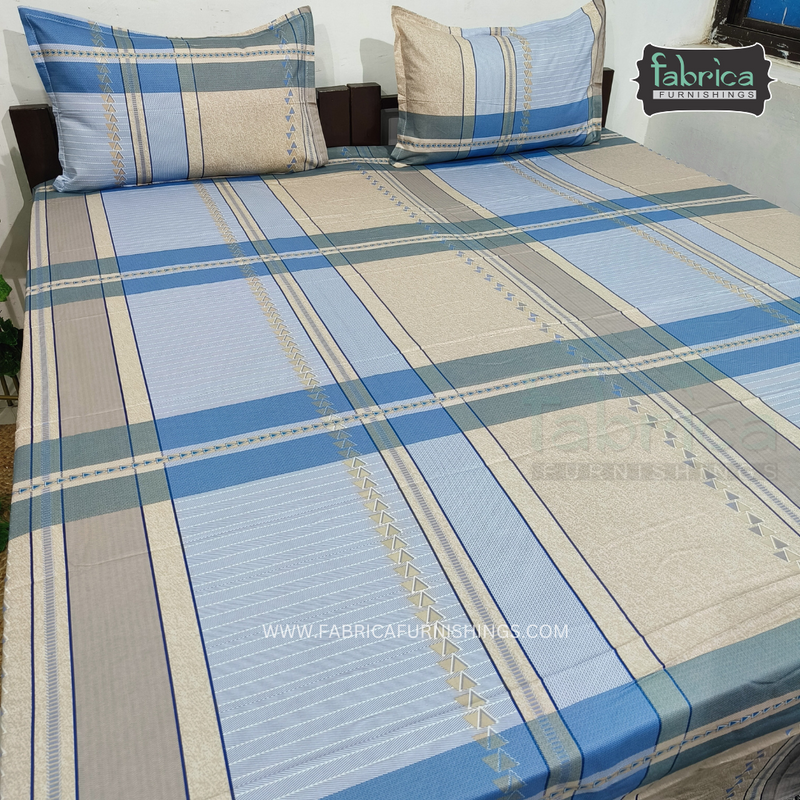 Fabby Decor Designer Super Kingsize Printed Pure Cotton Bedsheet