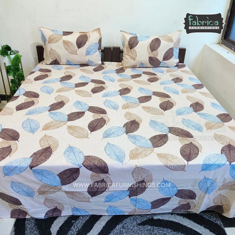Fabby Decor Designer Super Kingsize Printed Pure Cotton Bedsheet