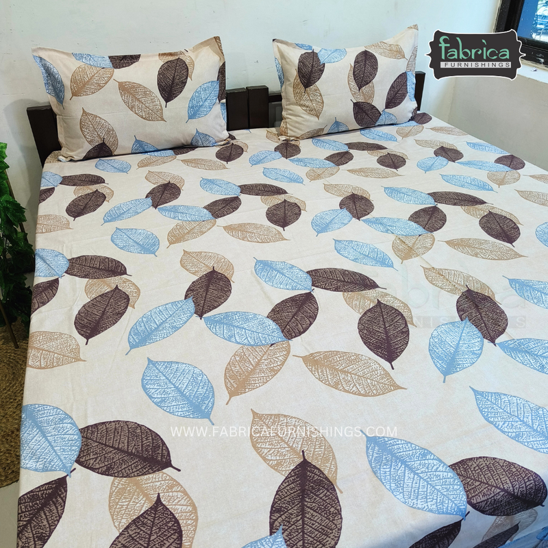 Fabby Decor Designer Super Kingsize Printed Pure Cotton Bedsheet