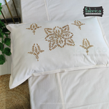 Fabby Cotton Embroider Double Bed King size Bedsheet