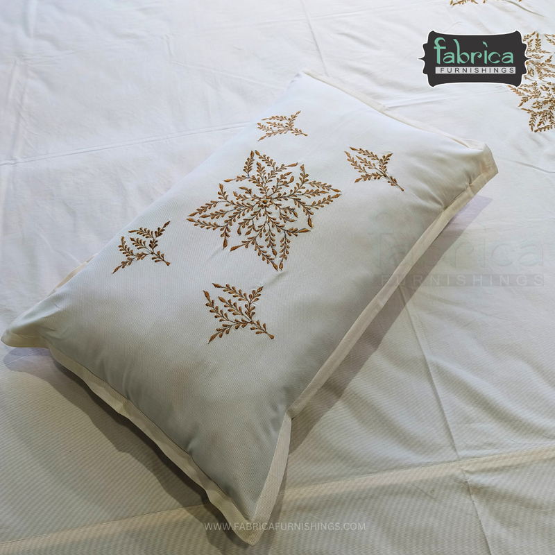 Fabby Cotton Embroider Double Bed King size Bedsheet