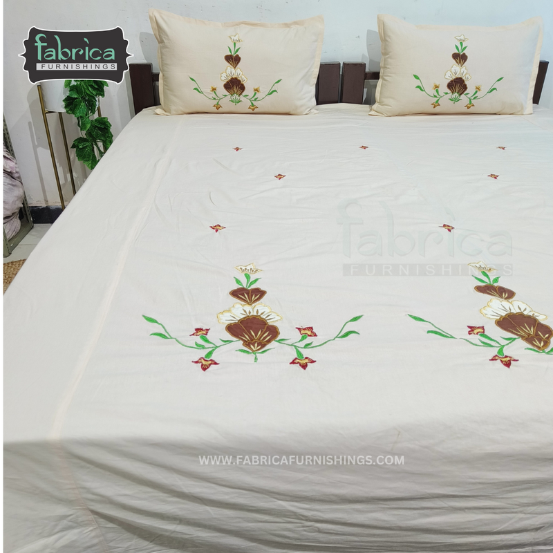 Decor Classic Embroidery Cotton Designer King Size Bed Sheets
