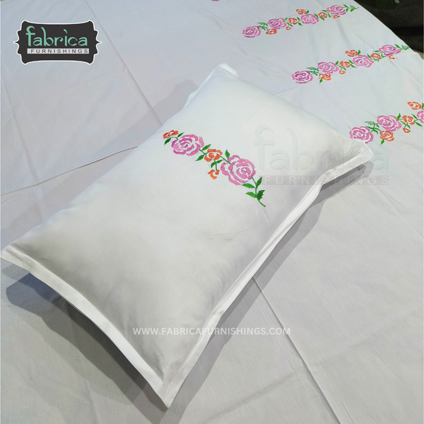 Decor Classic Embroider Cotton Designer King Size Bed Sheets