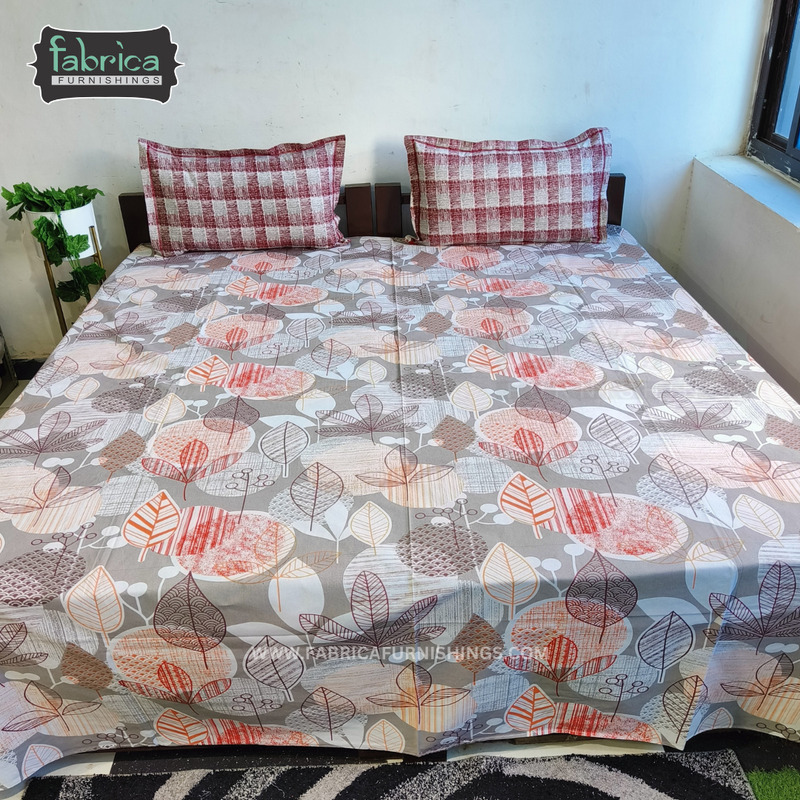 Decor Classic Print Cotton  Double Bed Queen Size Bed Sheets