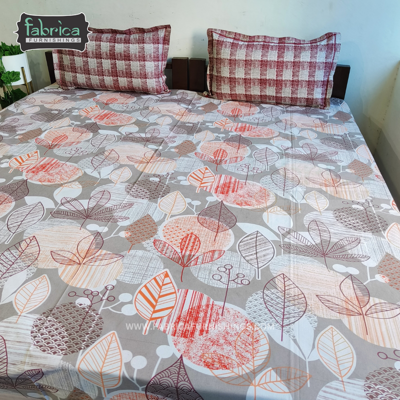 Decor Classic Print Cotton  Double Bed Queen Size Bed Sheets