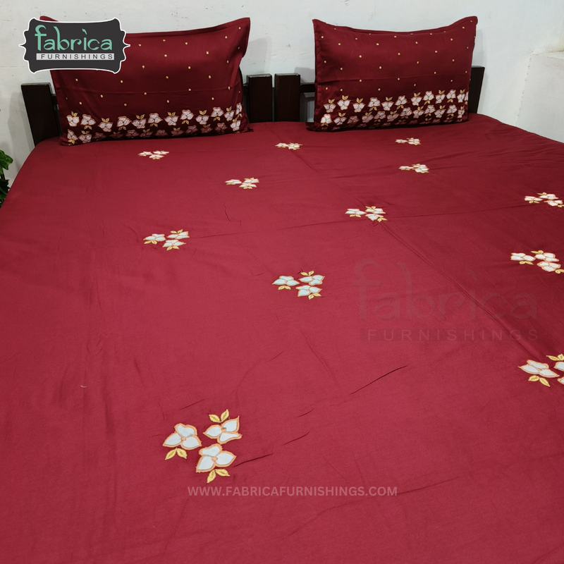 Decor Classic Embroider Cotton Designer King Bed Sheets