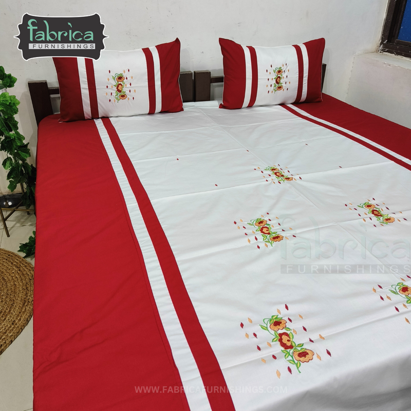 Decor Classic Embroider Cotton Designer King Bed Sheets