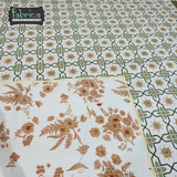 Fabby Decor Designer Handblock Quilted Cotton Bedcover.