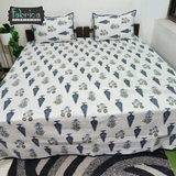 Fabby Decor Designer Handblock Quilted Cotton Bedcover.