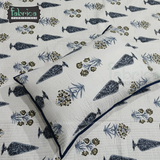 Fabby Decor Designer Handblock Quilted Cotton Bedcover.