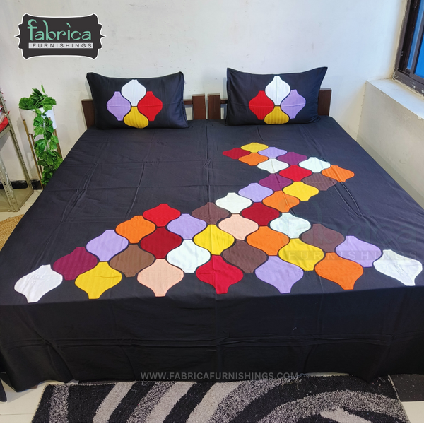 Fabby Royal Designer Patchork king Size Bed Sheets