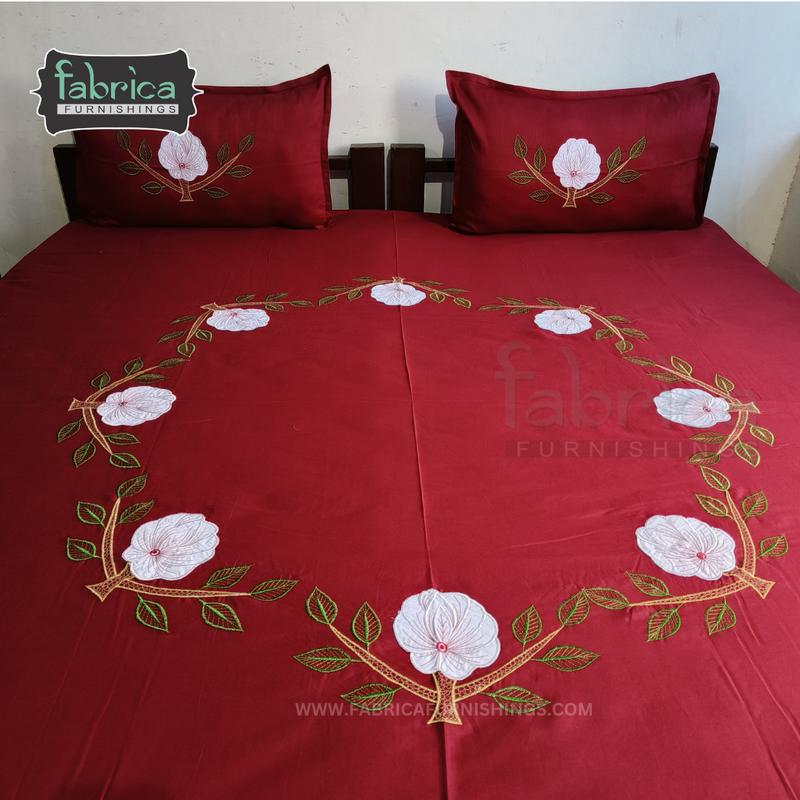 Decor Classic Embroidery Cotton Designer King Size Bed Sheets
