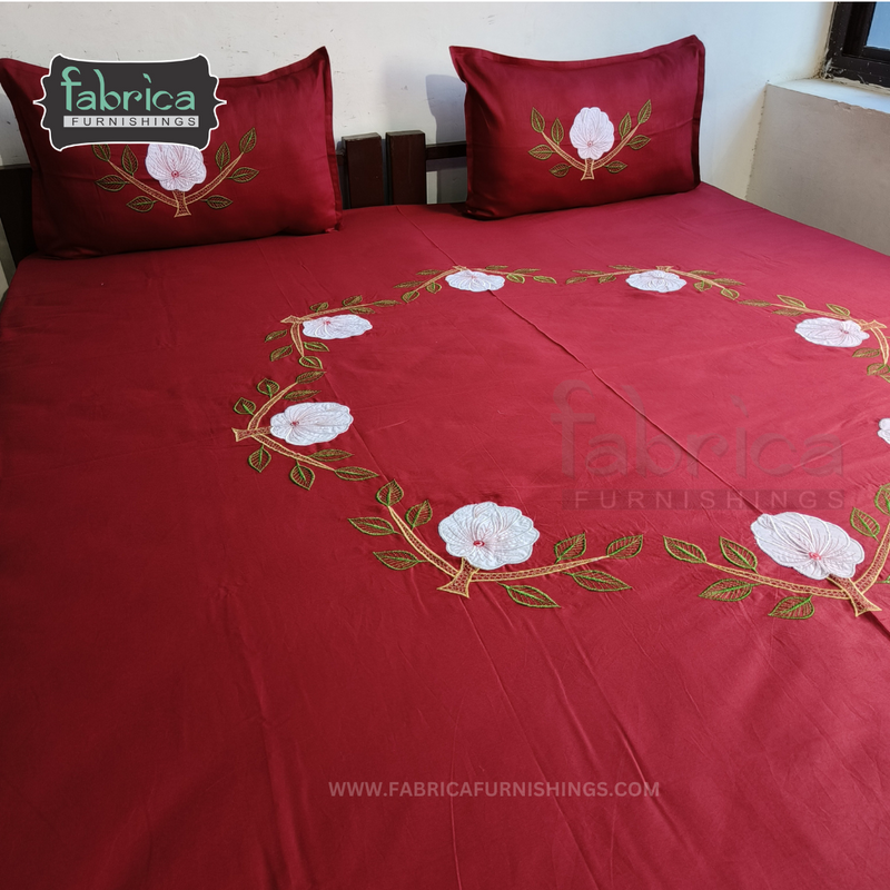 Decor Classic Embroidery Cotton Designer King Size Bed Sheets