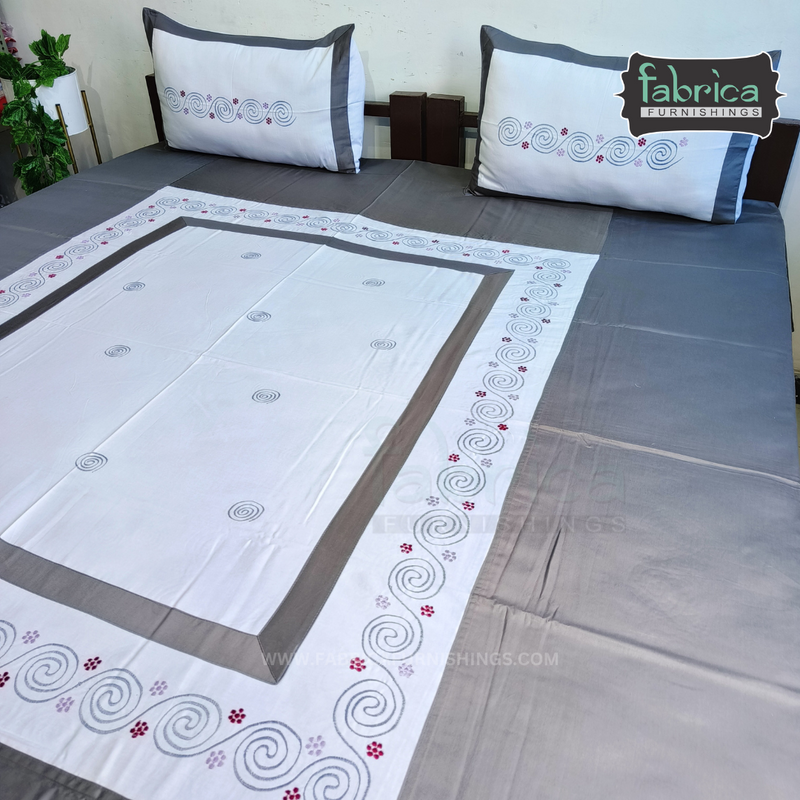 Decor Classic Embroider Cotton Designer King Size Bed Sheets