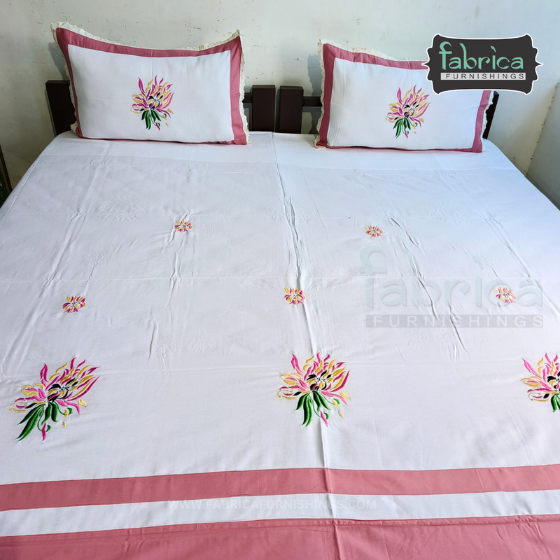 Decor Classic Embroidery Cotton Designer King Size Bed Sheets