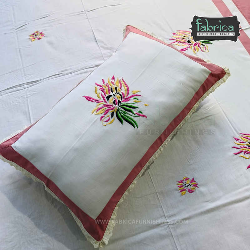 Decor Classic Embroidery Cotton Designer King Size Bed Sheets