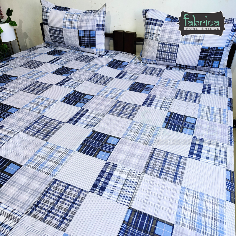 Fabby Decor Designer Super Kingsize Printed Pure Cotton Bedsheet