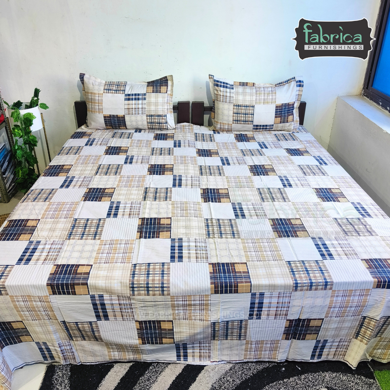 Fabby Decor Designer Super Kingsize Printed Pure Cotton Bedsheet