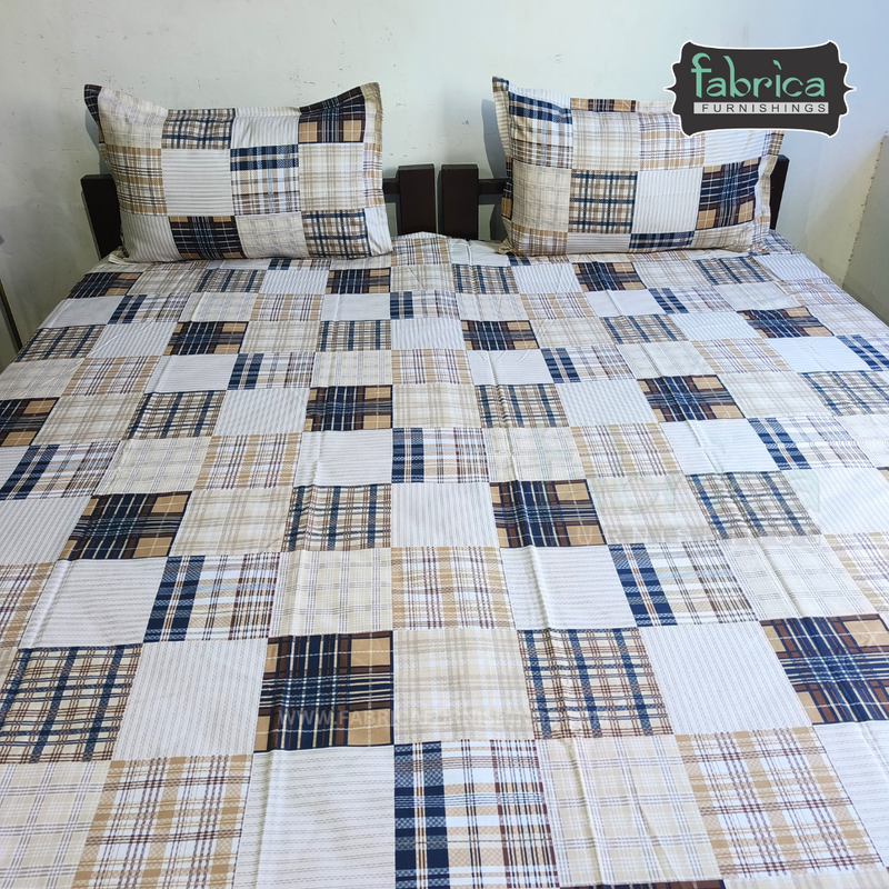 Fabby Decor Designer Super Kingsize Printed Pure Cotton Bedsheet